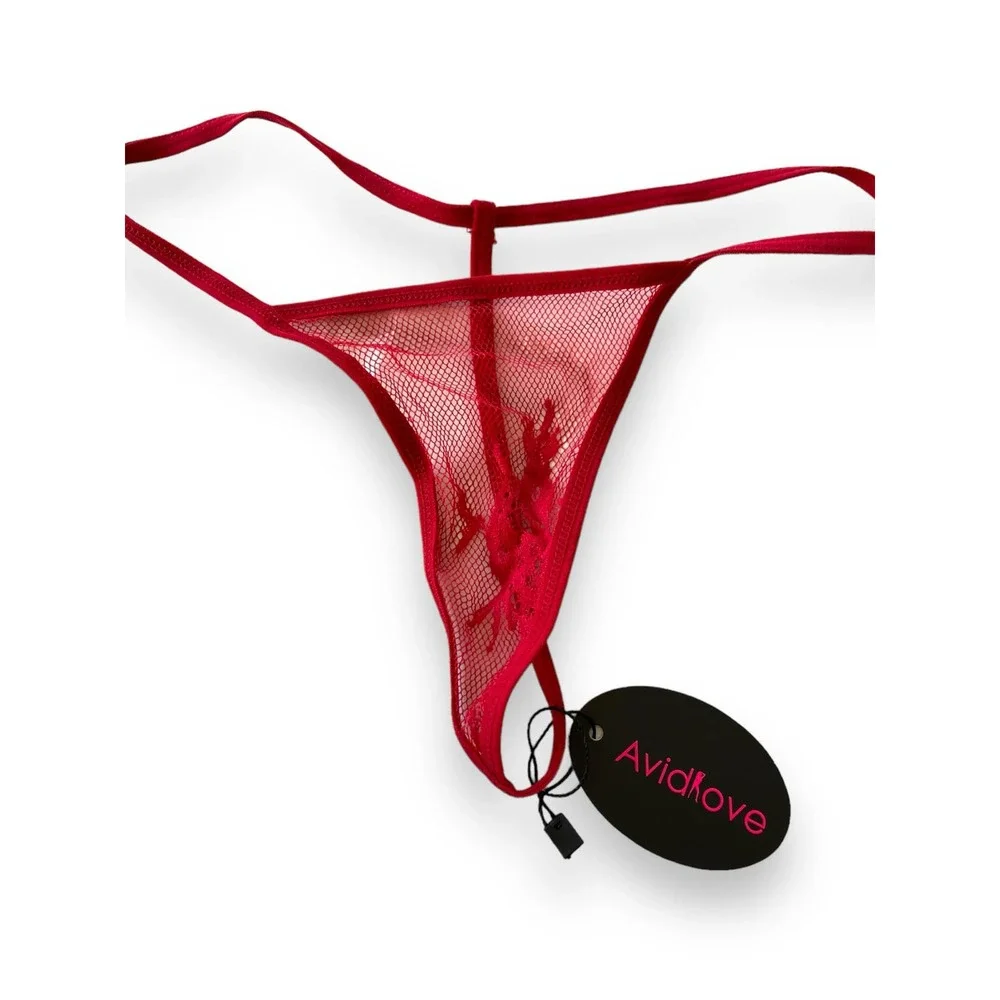 AvidLove Lace Sheer Open Front Babydoll Sexy Negligee Lingerie | Red, Small - Picture 7 of 9